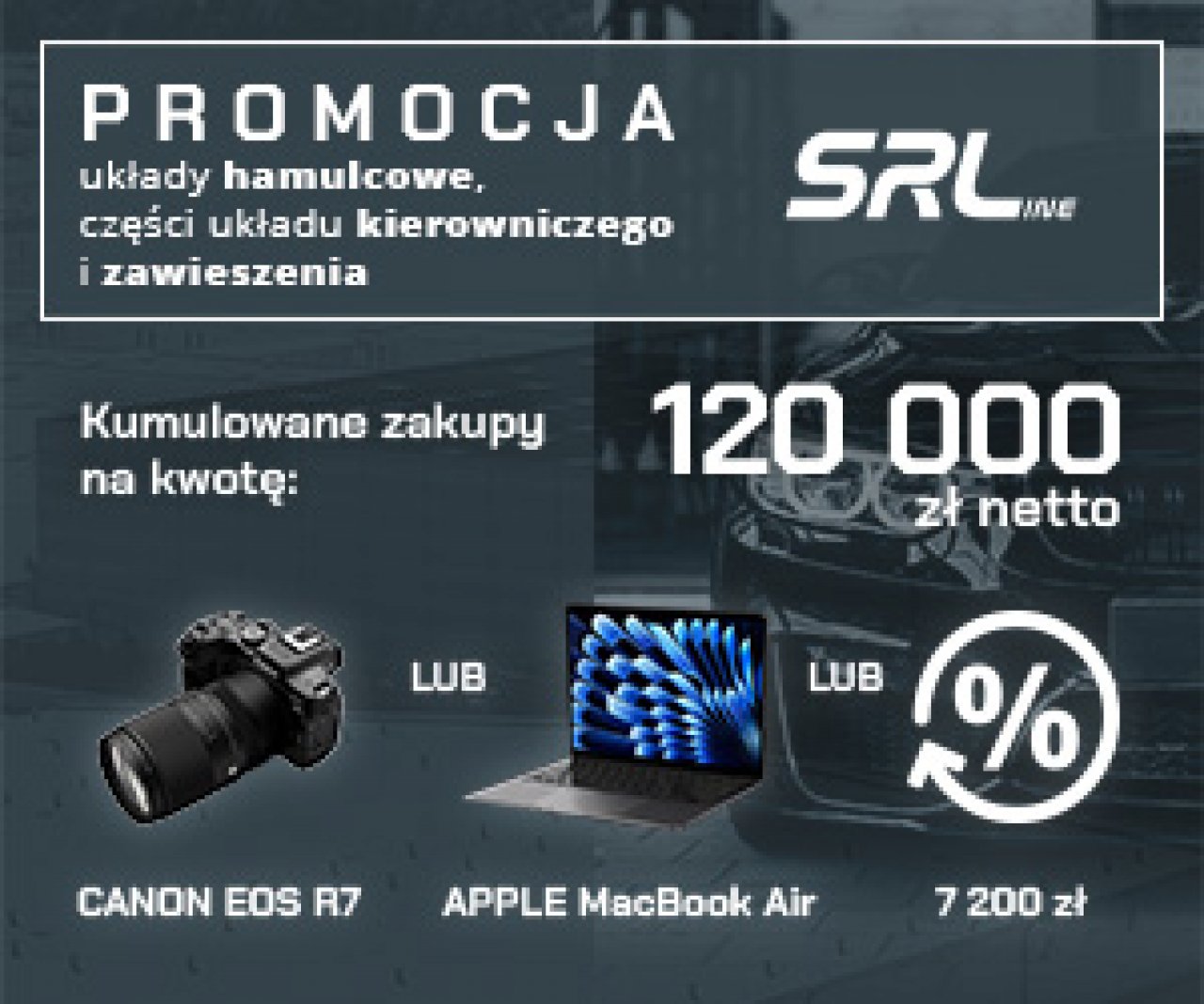 SRLine - wybrane asortymenty z grupy układy hamulcowe, części układu kierowniczego i zawieszenia