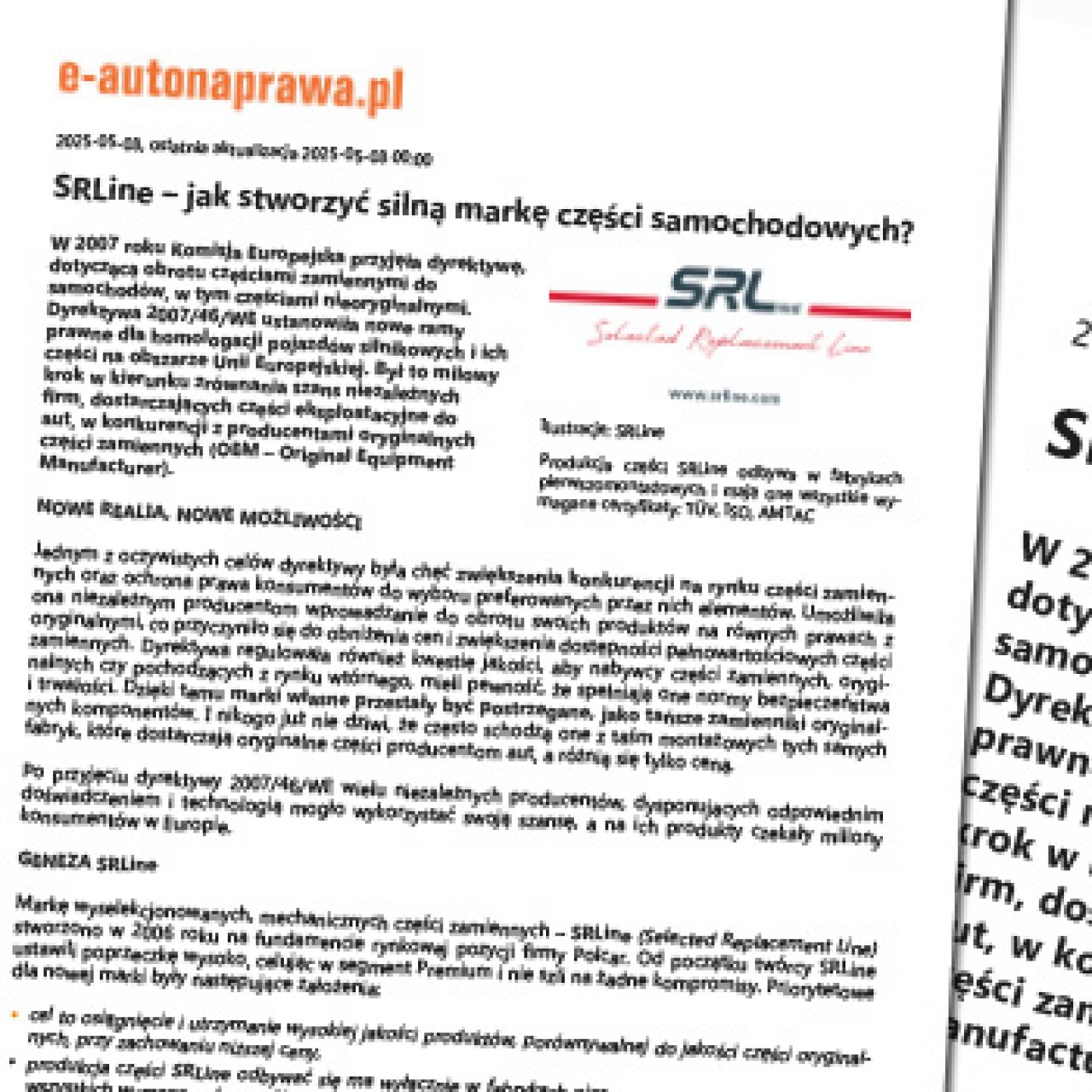 SRLine - jak stworzyć silną markę części samochodowych?