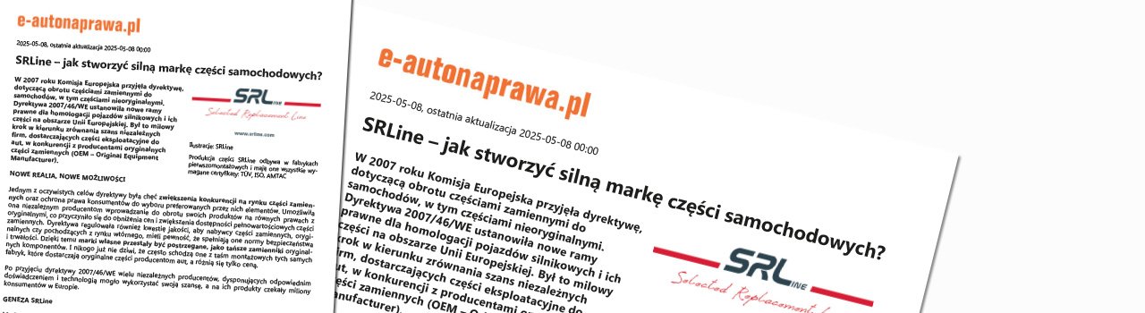 SRLine - jak stworzyć silną markę części samochodowych?